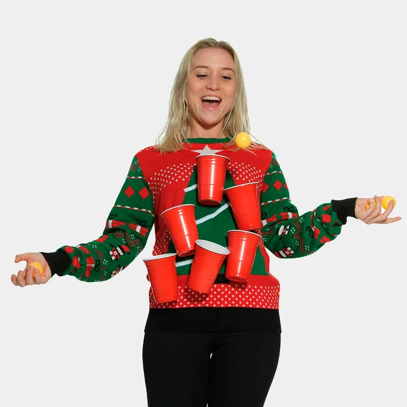 Jersey de Navidad Beer Pong + Abridor de Cerveza - Imagen 2