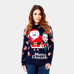 Jersey Navideño Parejas Papá Noel y Elfo