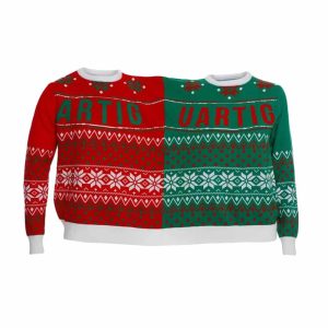 Jersey de Navidad Siameses Rojo y Verde