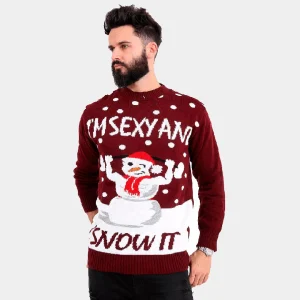 Jersey de Navidad para Hombre Muñeco de Nieve Sexy