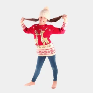 Vestido de Navidad para Niña y Niño Rojo con Renos Bebé Baby