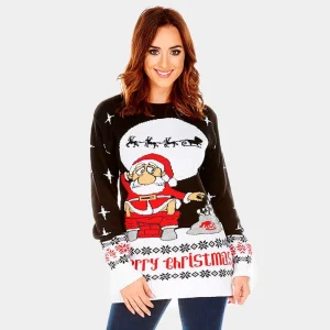 Jersey de Navidad Parejas Santa Descargando