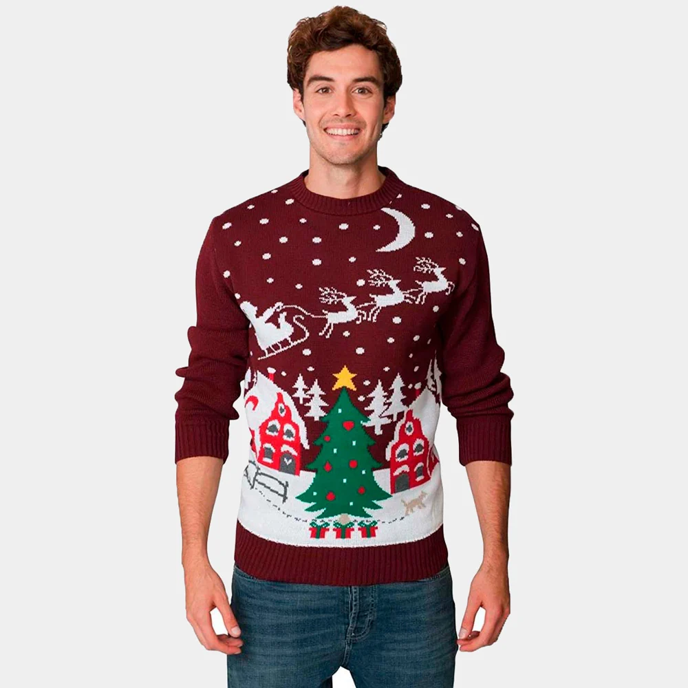 Jersey de Navidad Santa en Trineo y Árbol de Navidad - Imagen 3