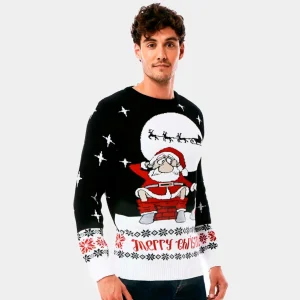 Jersey de Navidad para Hombre Santa Descargando