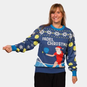 Jersey de Navidad para Mujer Pádel Christmas Azul