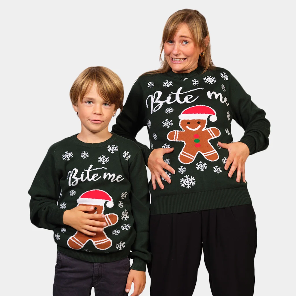 Jersey de Navidad para Mujer Bite Me Gingerbread - Imagen 3