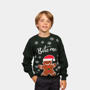 Jersey de Navidad para Niña y Niño Bite Me Gingerbread