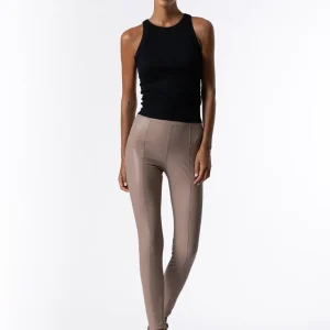 Legging Efecto Piel Beige