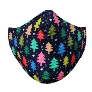 Mascarilla Navideña JN Árboles de Navidad de Colores