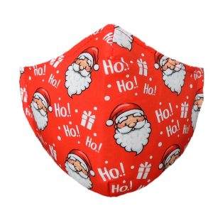 Mascarilla Navideña JN Roja Papá Noel
