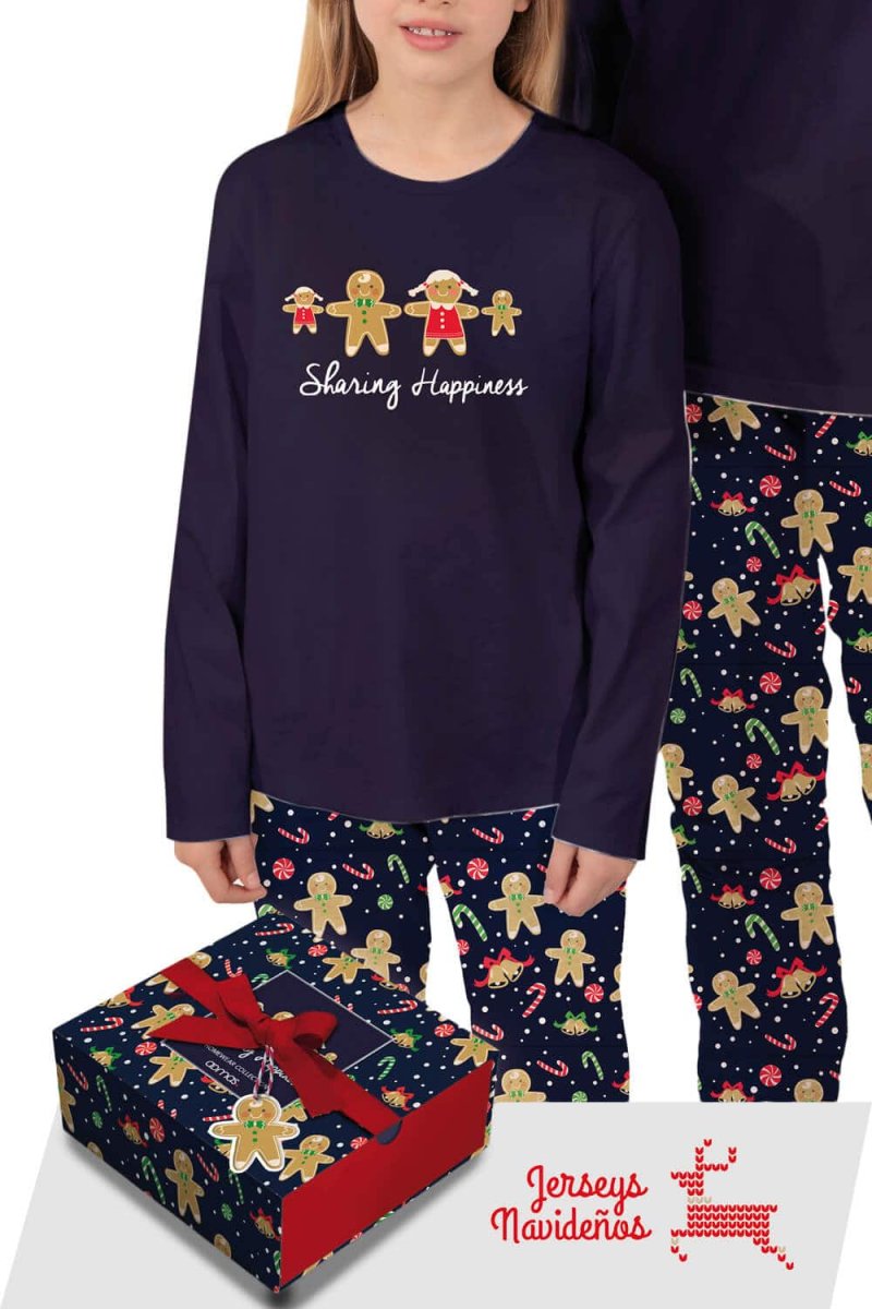 Pijama de Navidad Niña Sharing Happiness - Imagen 3