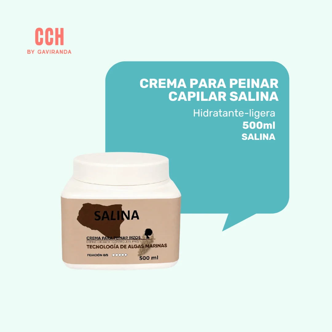Crema de peinar Salina tecnología de algas marinas 500ml-hidratante/ textura ligera - Imagen 2