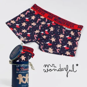 Calzoncillo Boxer Mr Wonderful para Niño con Galletitas y Bastones