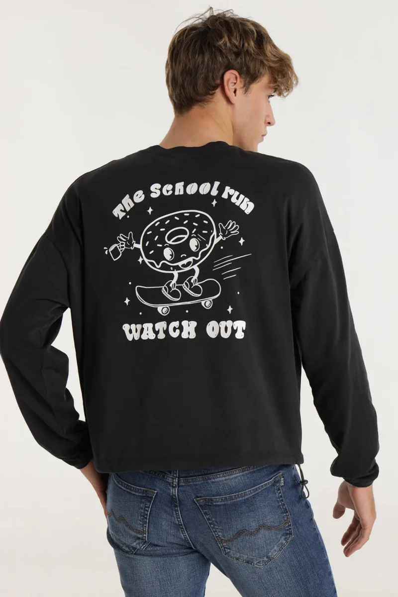 Sudadera Crop Negra