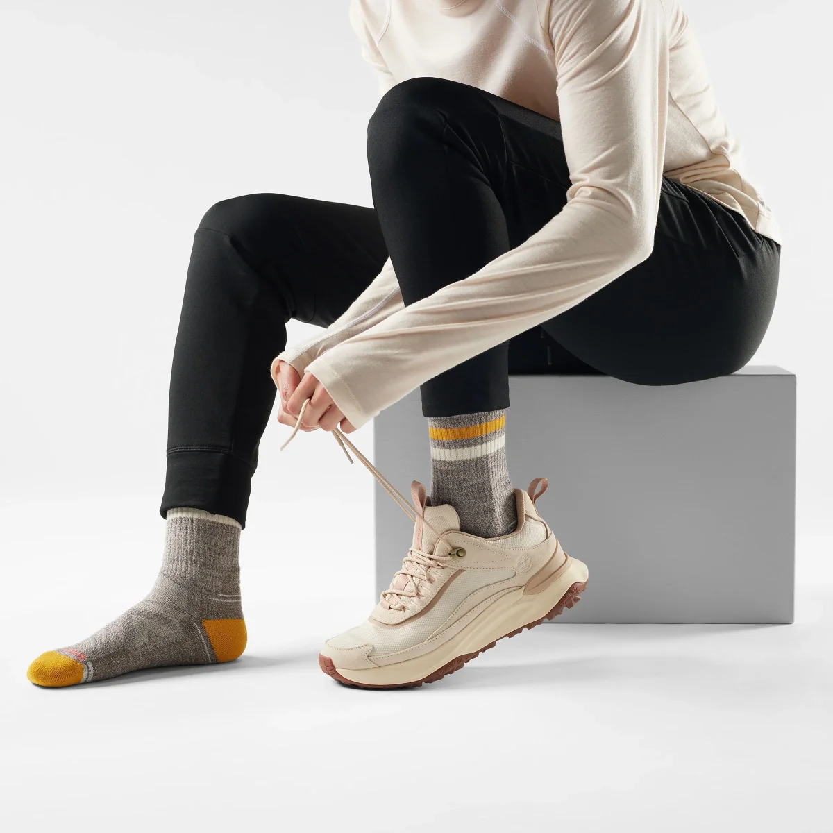 Calcetines de senderismo Light Cushion Crew con estampado Tube Stripe Crew para mujer - Imagen 3
