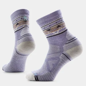 Wandersocken Light Cushion Mid Crew mit Zig Zag Valley-Print für Damen