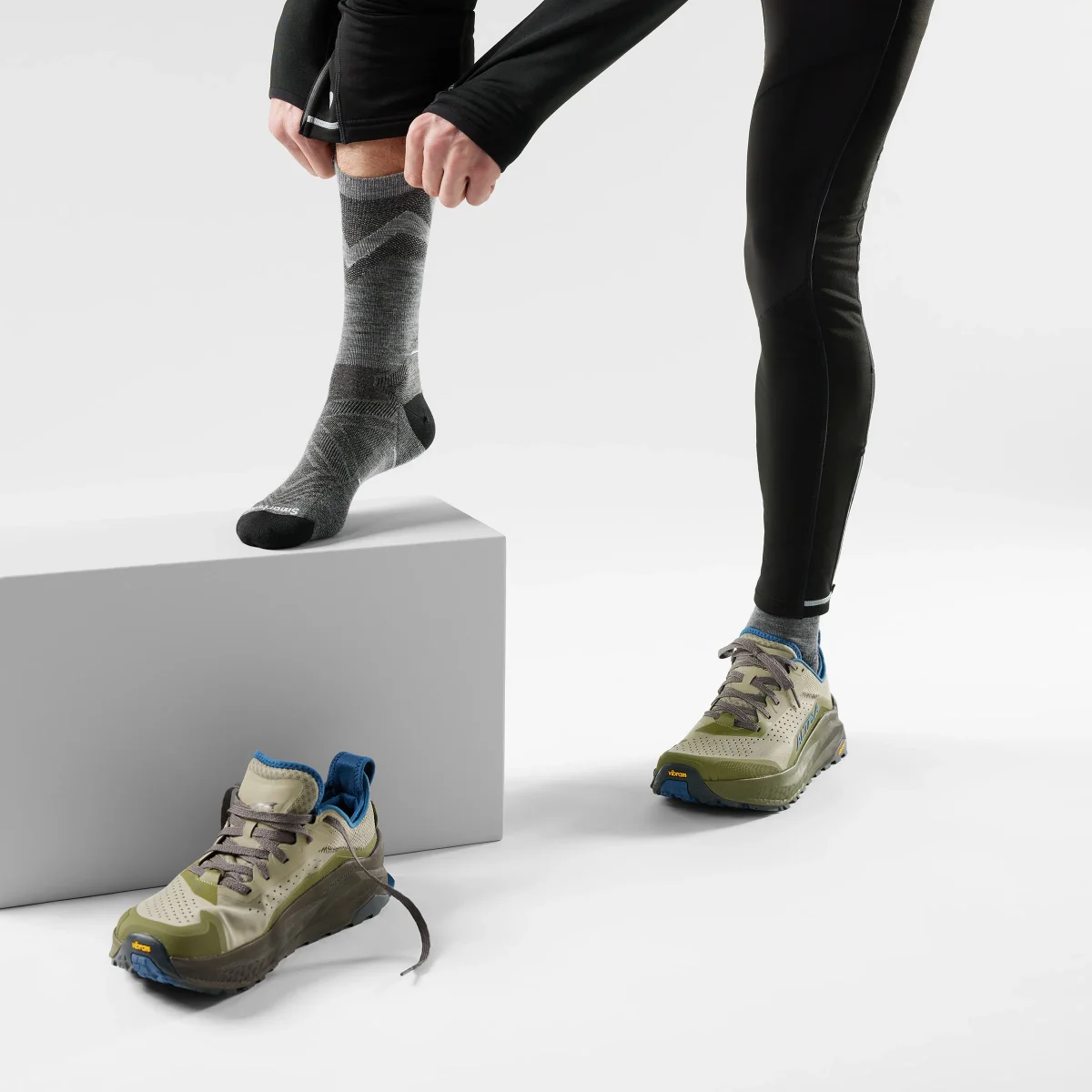 Laufsocken Zero Cushion Mid Crew mit Print - Imagen 3