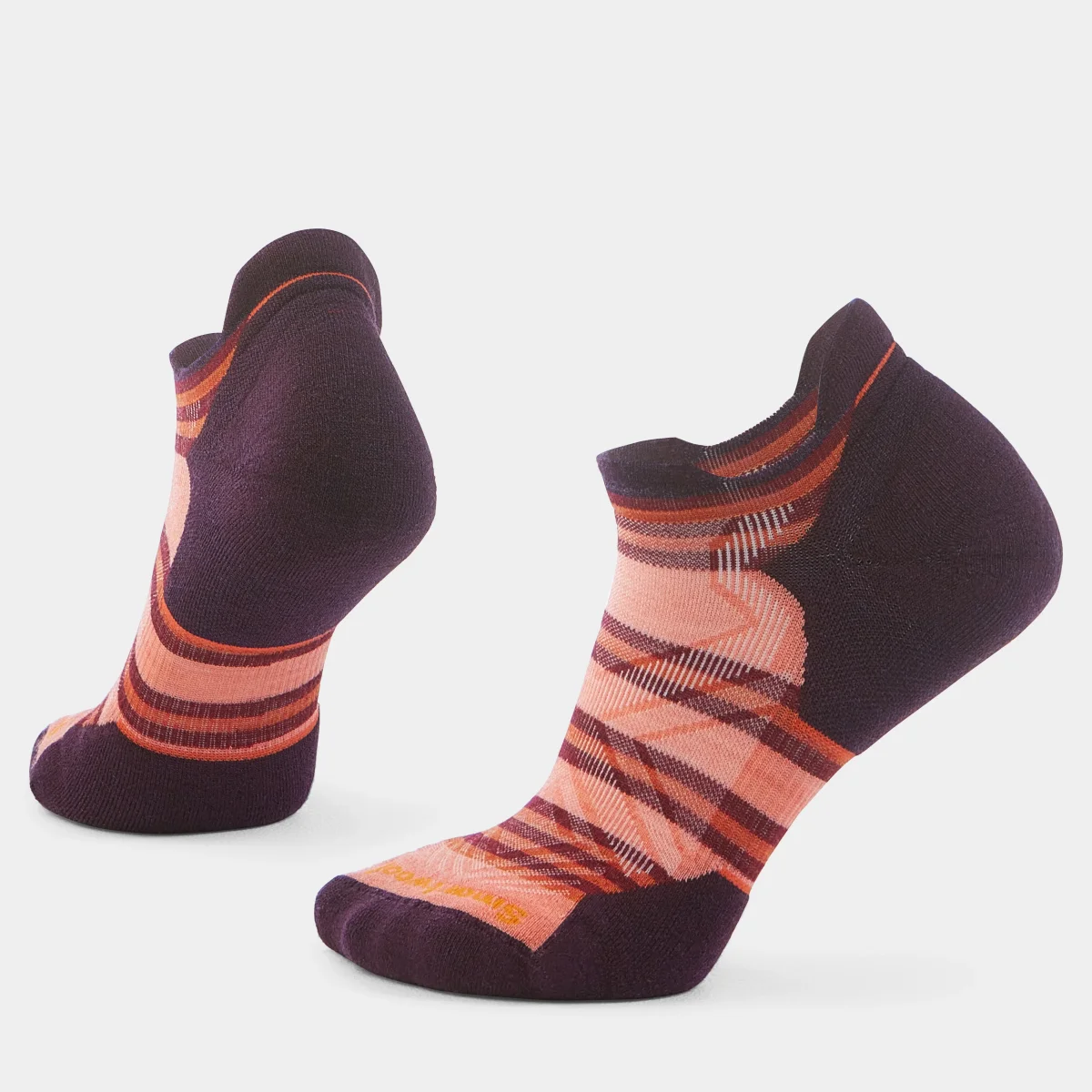 Calcetines de running con amortiguación localizada Stripe tobilleros bajos para mujer