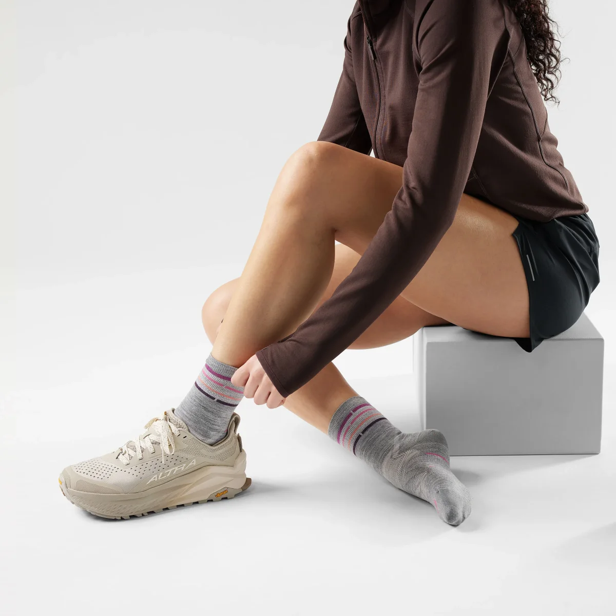 Laufsocken Zero Cushion Mid Crew für Damen - Imagen 3