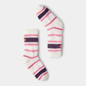 Wandersocken Light Cushion Crew mit Streifen für Kinder