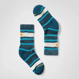 Wandersocken Light Cushion Crew mit Streifen für Kinder
