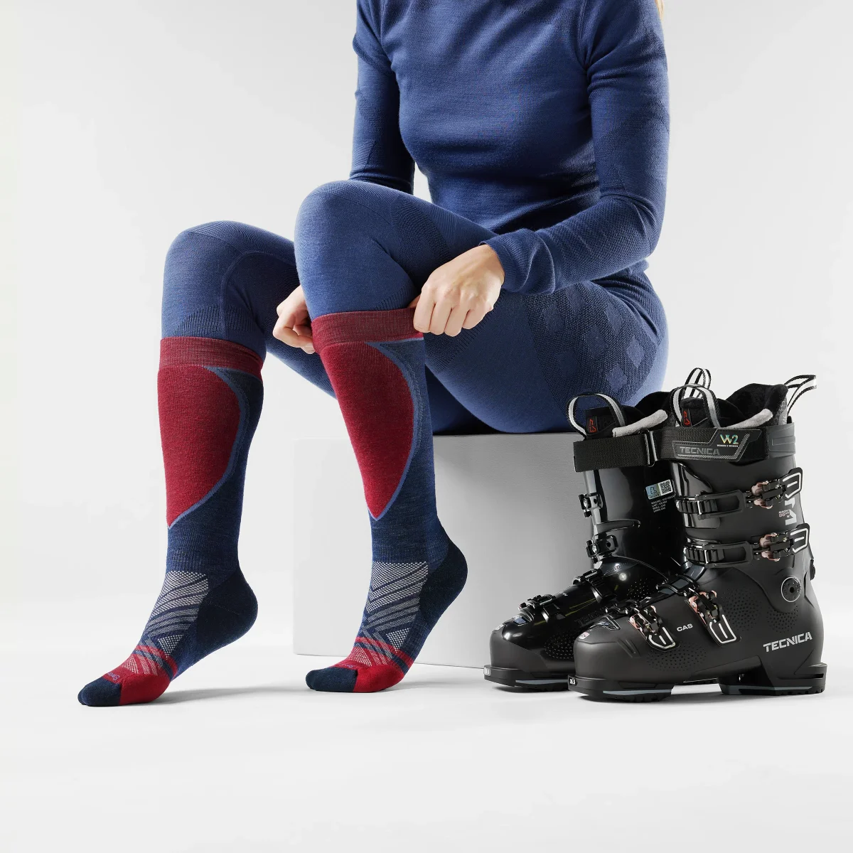 Calcetines esquí con amortiguación localizada calcetines OTC para mujer - Imagen 3