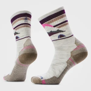 Wandersocken Light Cushion Crew mit Mountain Moon-Print für Damen