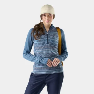 Sudadera con capucha interior Classic Thermal Merino con media cremallera para mujer