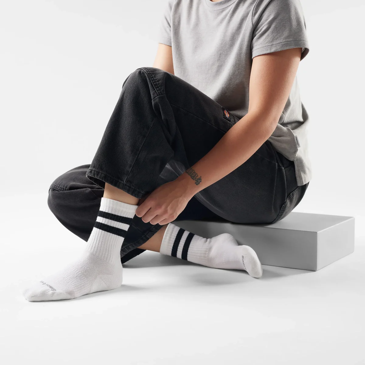 Sportsocken Crew mit Streifen - Imagen 3