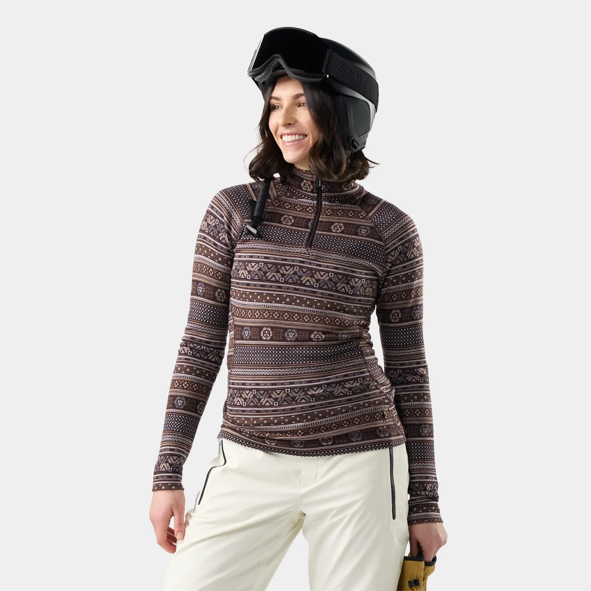 Camiseta interior Classic Thermal Merino con cremallera de 1/4 para mujer - Imagen 2
