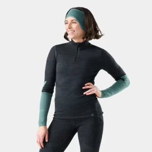 Baselayer mit halber Reißverschluss und Farbblock Intraknit Thermal Merino für Damen