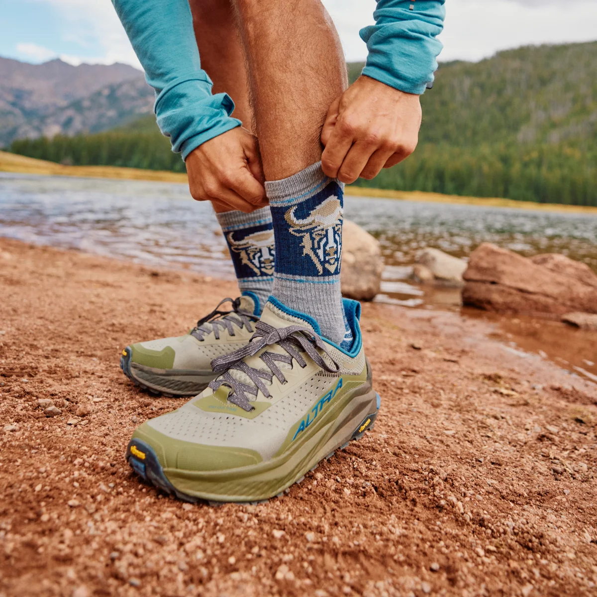 Light Cushion Bison Crew Wandersocken - Imagen 4