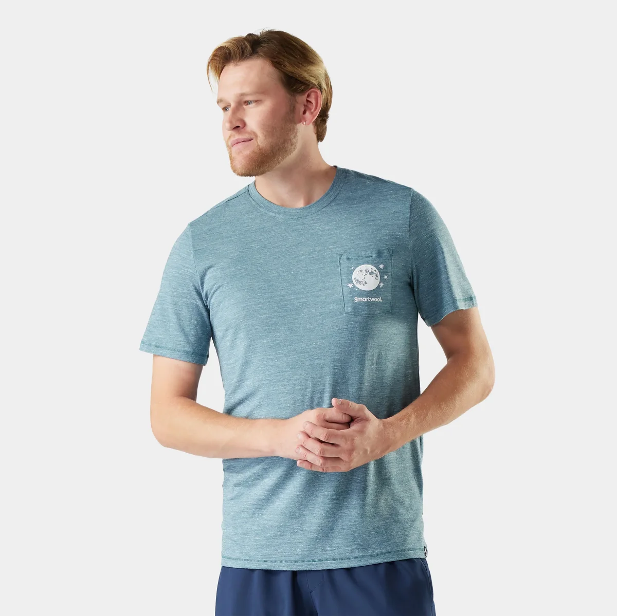 Peak Pints Merino Hemp Blend Kurzarm-T-Shirt mit Grafik für Herren - Imagen 2