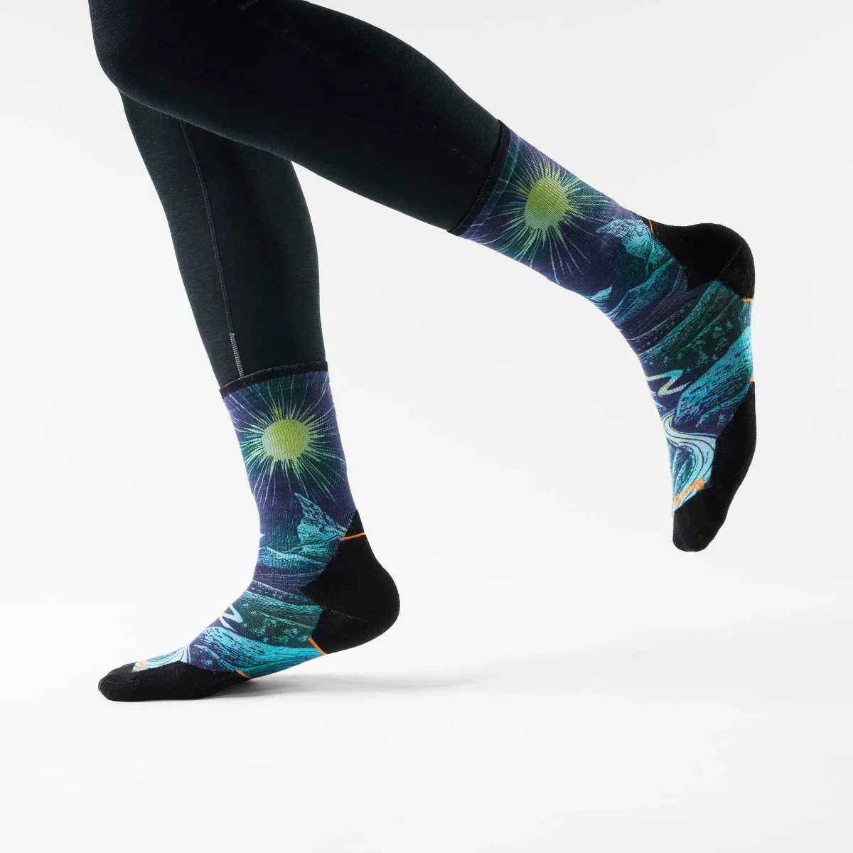 Trail Run Targeted Cushion Treeline Print Crew-Socken - Imagen 3