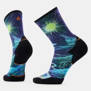 Trail Run Targeted Cushion Treeline Print Crew-Socken