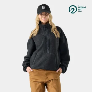 Forro polar con media cremallera Second Cut para mujer