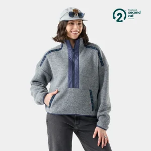 Forro polar con media cremallera Second Cut para mujer