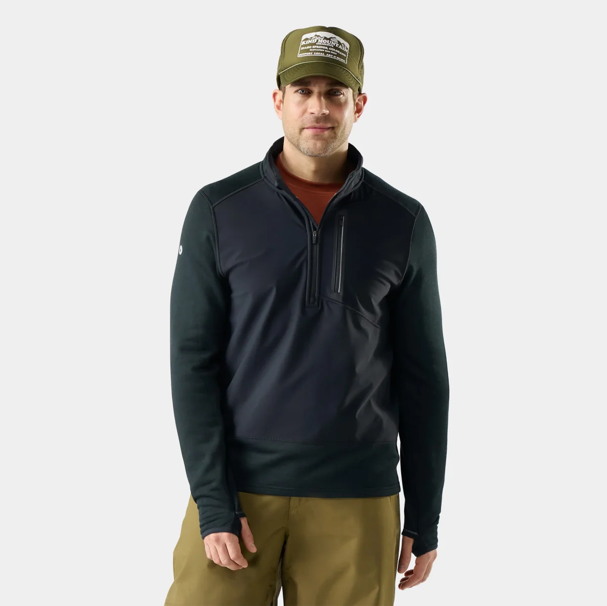 Forro polar de media cremallera Active Fleece Wind para hombre