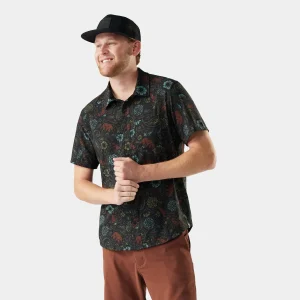 Camisa de manga corta de diario Button Down para hombre