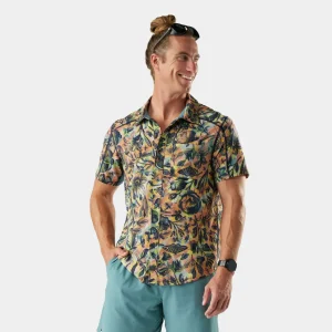 Camisa de manga corta de diario Button Down para hombre