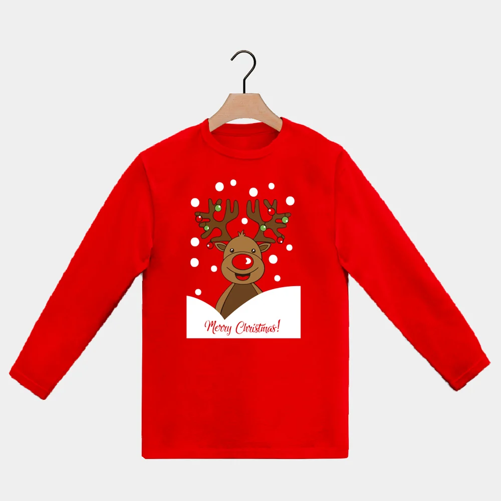 Camiseta de Navidad Manga Larga para Familia Reno Rudolph - Imagen 2