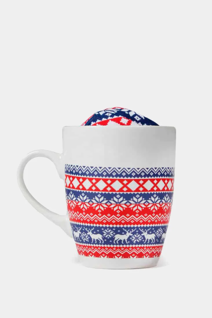 Calzoncillo Boxer Navideño Hombre Cenefa Renos + Taza a Juego - Imagen 3