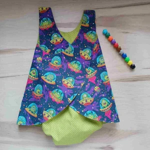 Vestido divertido de extraterrestres para niñas entre 1 y 4 años