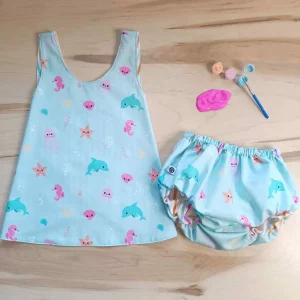 Vestido infantil cruzado a la espalda 1-4 años