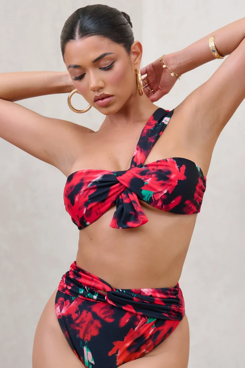 Bowline | Top de Bikini Asimétrico con Nudo y Estampado - Imagen 6