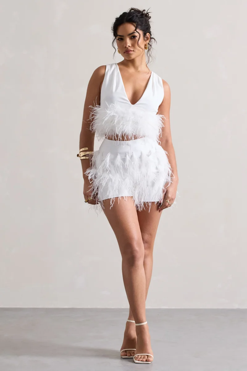 Encore | Shorts Pluma Blanca