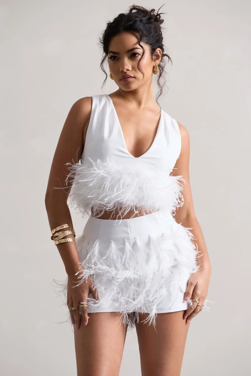 Encore | Shorts Pluma Blanca - Imagen 4