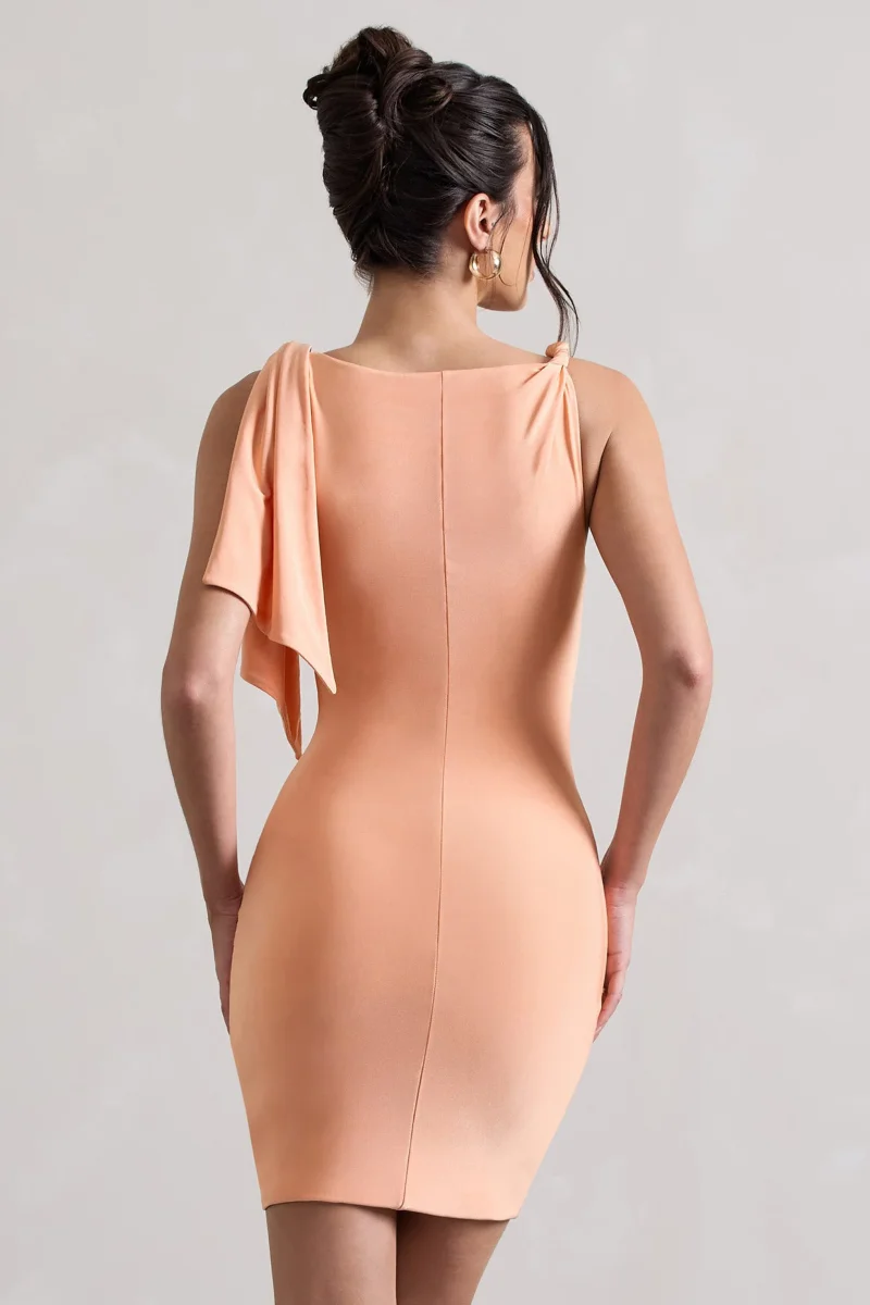 Cassie | Vestido Corto Coral con Nudo - Imagen 3