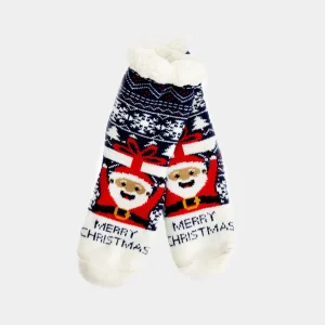 Calcetines de Navidad de Andar por Casa Papá Noel con Regalo