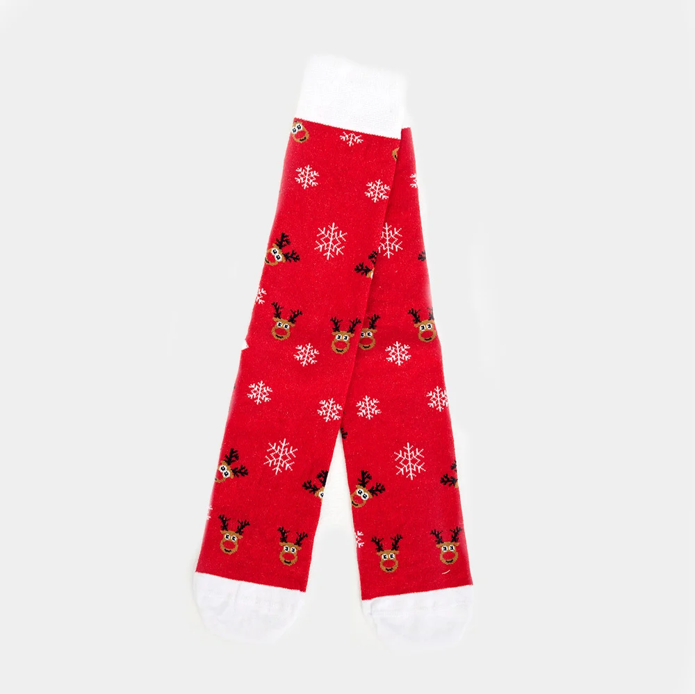 Calcetines de Navidad Unisex Rojos Reno Rudolph - Imagen 2